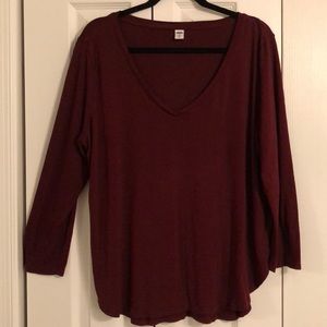 LIKE NEW Old Navy Luxe Top - Burgundy